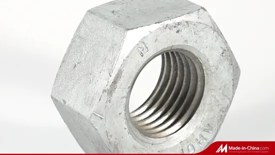 DIN934/ISO4032/ISO4033/ASME/ANSI B 18.2.2 Hex Nut with HDG/Black/Yellow/White Zinc Plated